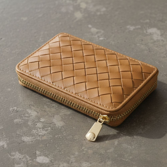 새론지 지퍼 아코디언 여성 카드지갑