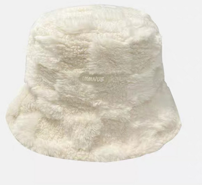 제이닝 여성 체크 무늬 버킷햇 겨울 데일리모자