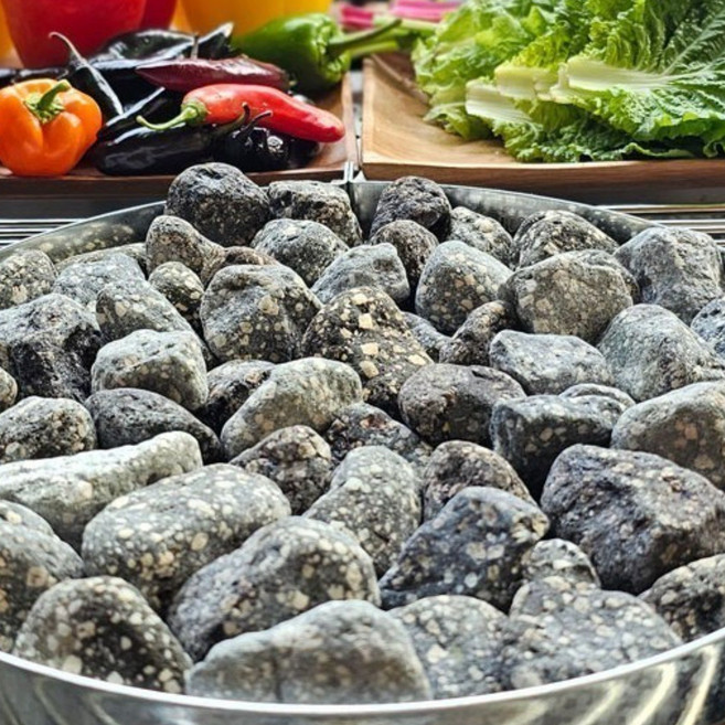 맥반석 돌 구이용 자갈 캠핑 바베큐용 원예 천연자갈, 일반3호(20~30mm), 3kg, 1개