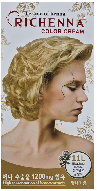 리체나 칼라 크림, 11L 아주밝은금발색, 1개
