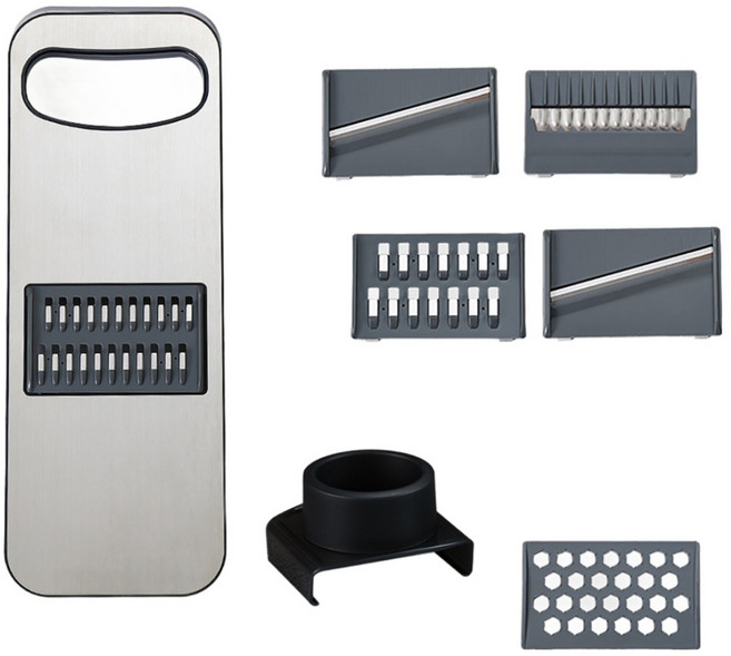 [6종 교체날] 스테인리스 다용도 채칼 세트 감자 당근 채소 슬라이서 주방 필수 도구 + 선물 추천, 1개