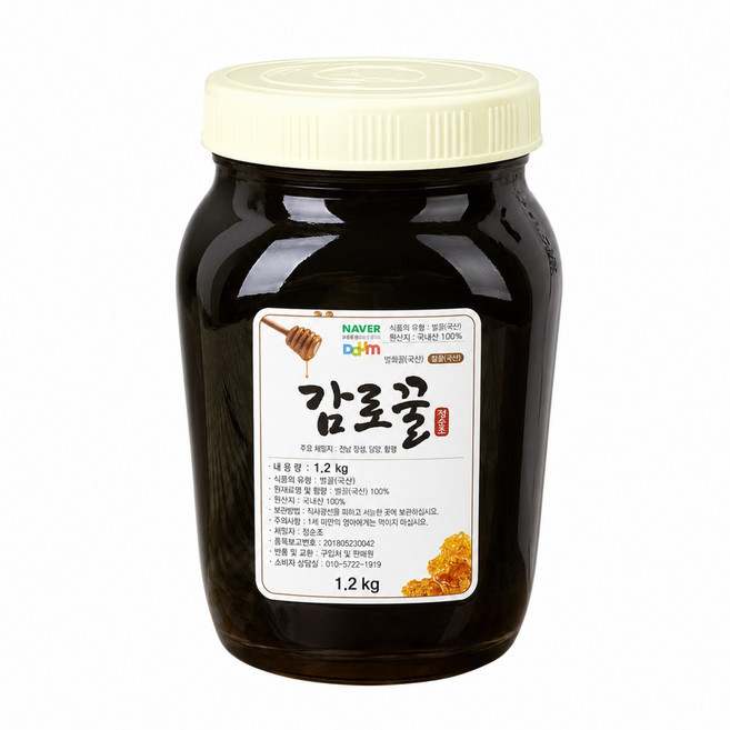 정순조감로꿀 국산 100% 감로꿀 제천 토종 프리미엄 천연 벌꿀, 1.2kg, 1개