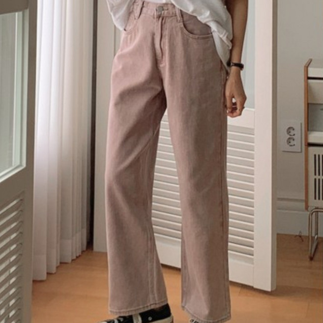 다올샵 여성 피그먼트 일자핏 팬츠 9컬러 2가지 선택기장