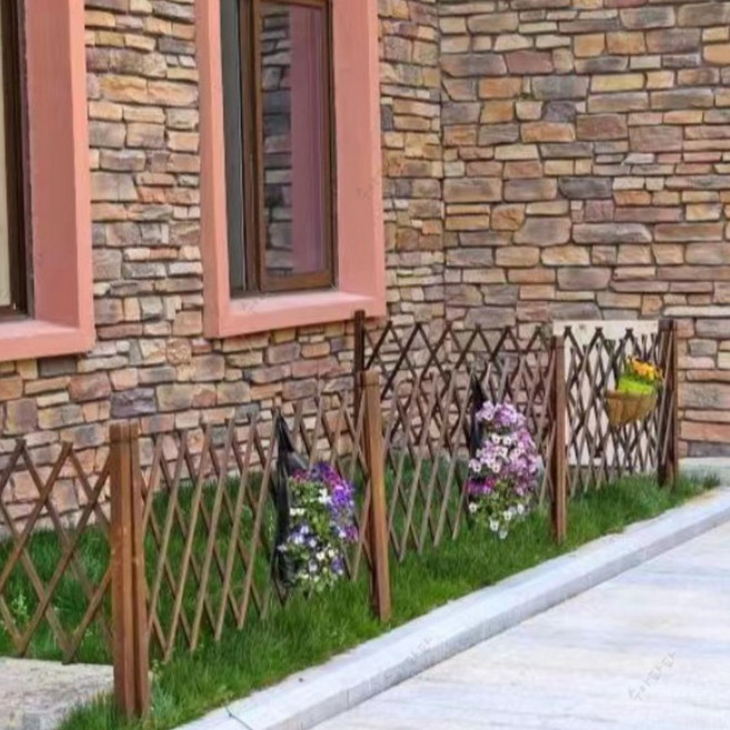 수아파파몰 방부목 나무 울타리 접이식 친환경소재 원예 휀스 원목 텃밭 옥상 화단 담장 야외 장식용 부식방지, 1개, 브라운