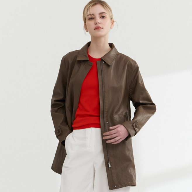 지베르니 여성 하프 레더 점퍼 1종 (G21)