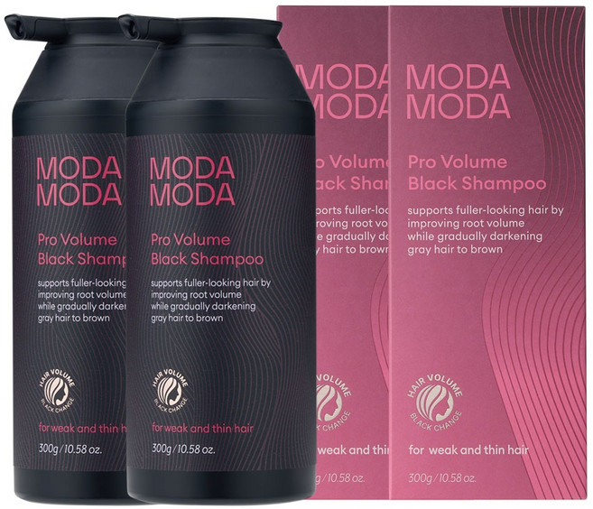 모다모다 프로 에어랩 볼륨 새치 블랙샴푸 300gx2개+10일샤쉐 / 3D 볼륨특화 새치커버 샴푸, [GS단독] 모다모다 프로 볼륨 블랙샴푸 300gx2개, 2개