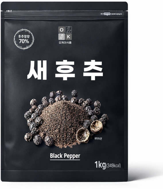 오케이 후추 후추분말 대용량, 1개, 1kg