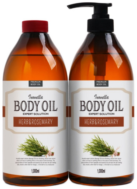익스퍼트 솔루션 바디 마사지오일, 허브&로즈마리, 1L, 1개