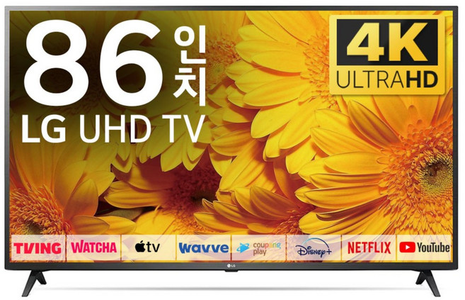 LG TV 217cm(86인치) 울트라 HD 4K LED 스마트 티비 86UQ7070 로컬변경, 방문설치, 벽걸이형
