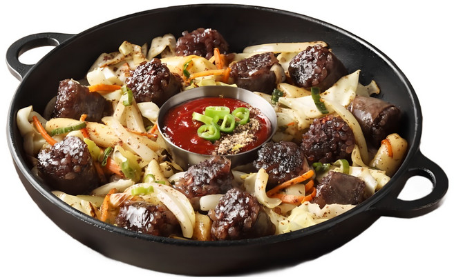 푸딩프렙 들깨백순대볶음 470g 매콤한 찍먹용 소스구성 밀키트 간편조리세트, 1개