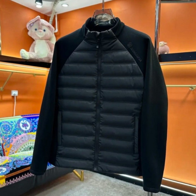 가벼운 남성용 숏 다운 재킷 스탠드 칼라 스플라이싱 패셔너블 다용도 아우터웨어 따뜻한 청년 루즈핏 긴 소매