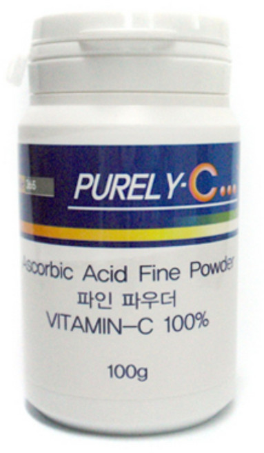 영국DSM 파인파우더 미립자 천연원료분말비타민C 100g 원터치캡 메가도스용, 1개