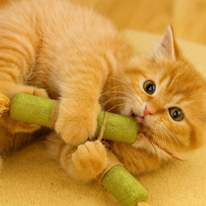모도라이프 고양이 캣닢 이갈이 장난감 치석제거 구강청결 헤어볼케어 캣토이, 2개, 이갈이 캣토이