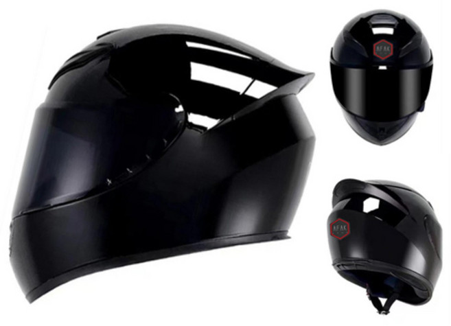 QIKE 풀페이스 스쿠터 오토바이 헬멧, BC31블랙