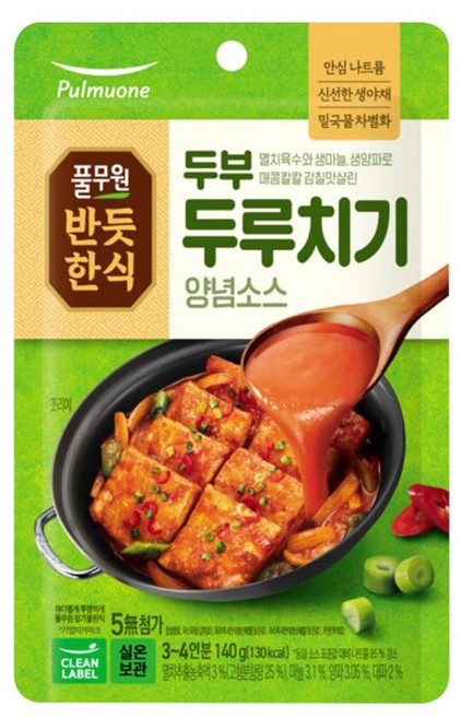 반듯한식 두부두루치기 양념소스, 140g, 1개