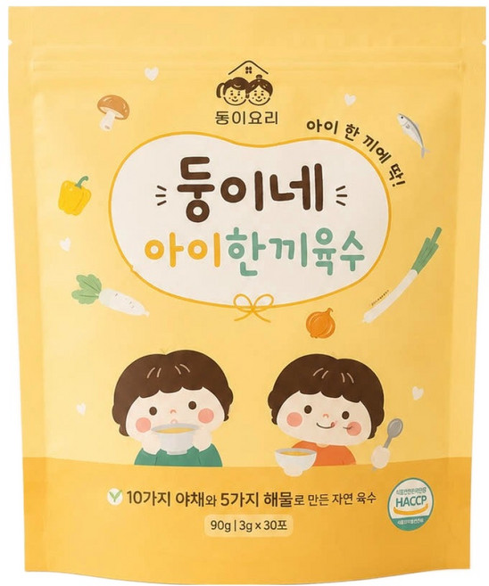 둥이네 아이한끼 육수, 1개, 90g