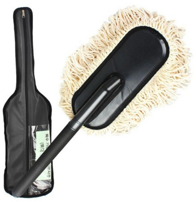 먼지털이개 VIP 차량용 최고급형 왁스 첨가 길이조절 알루미늄 합금 초극세사 먼지떨이 선물용, 1세트