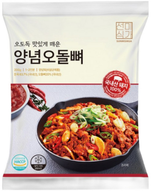 국내산 양념 오돌뼈 200g x 4팩, 4개