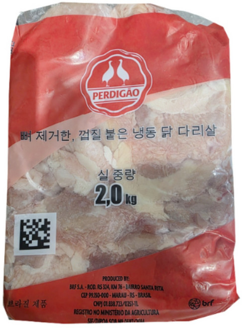 페르디가오 2kg 순살 닭다리살 닭갈비, 1개