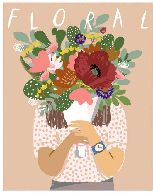 DIY 명화 유화 그리기 동물 해바라기 사과 세트 캔버스 페인팅, [DIY]64_플로럴