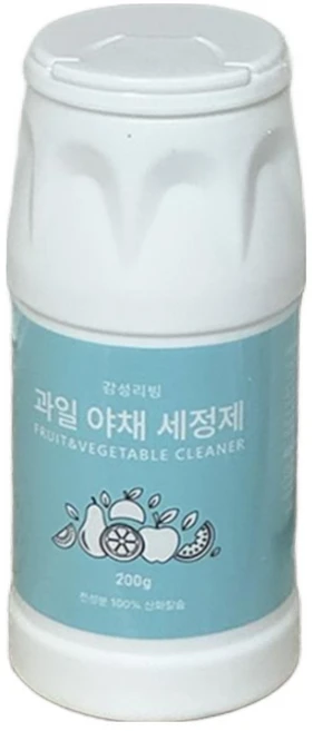 감성리빙 칼슘파우더 과일 세정제 야채 세척제 천연세제, 1개, 200g - 쿠팡
