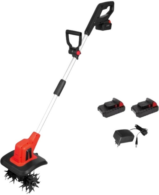 티라나 고효율 무선 미니 관리기 로터리 농기계 쟁기 농업용 소형 텃밭 충전 전기 밭갈이, 20V 4중날(배터리2AHx2개), 1개