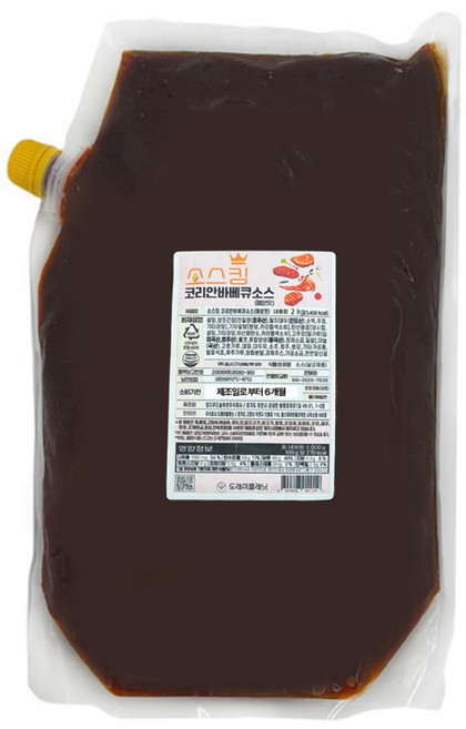 소스킹 코리안 바베큐 스테이크 소스 매운맛 2kg, 1개