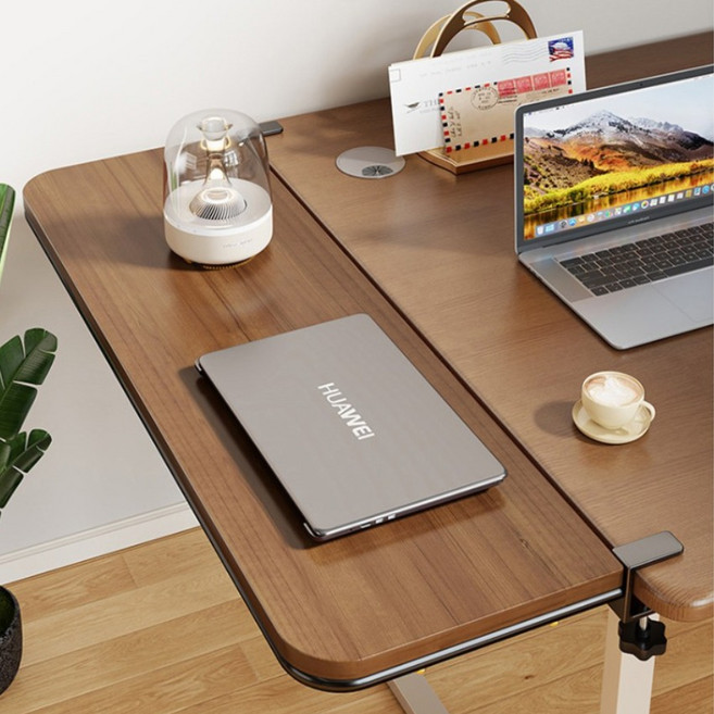 정싱 책상 연장선반 확장테이블 키보드거치대, 갈색(70*25cm)