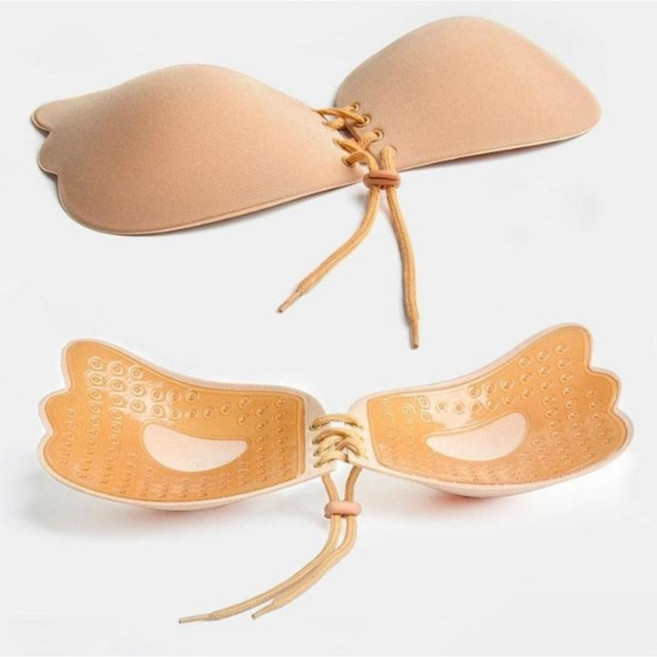 쿠밍 실리콘 웨딩 오프숄더 볼륨 업 왕뽕 앞후크 접착 누드 브라 글램