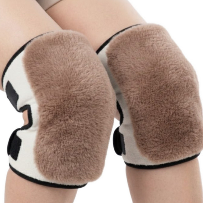 [엄마슬] 양털 무릎보호대 겨울 방한 무릎워머 기모 패드 원사이즈 한쌍