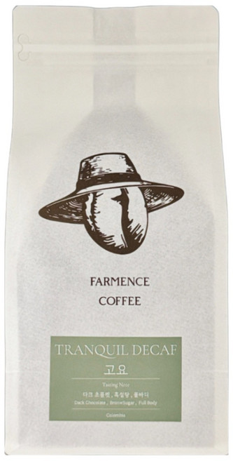 [파먼스커피] 디카페인 원두 산미없는 고소한 친환경 고요 홀빈, 500g, 1개, 홀빈(분쇄안함)