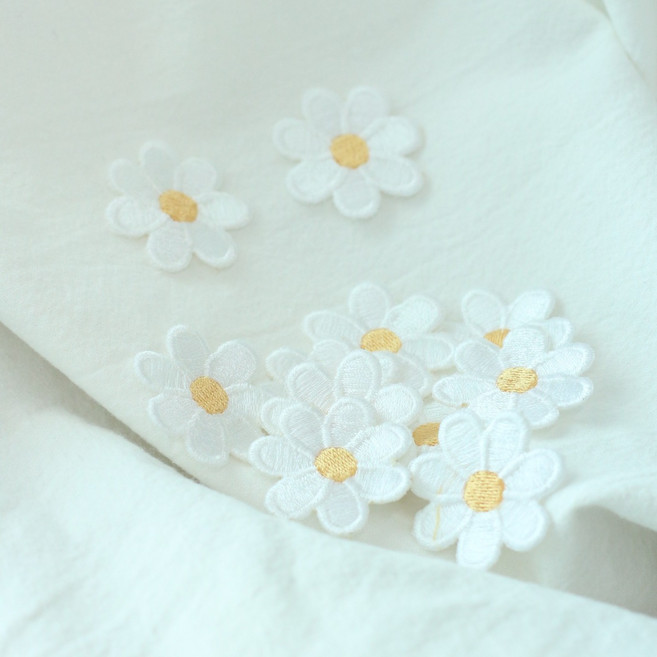 국산 꽃 자수 패치 의류 악세서리 부자재, 플라워, 10개