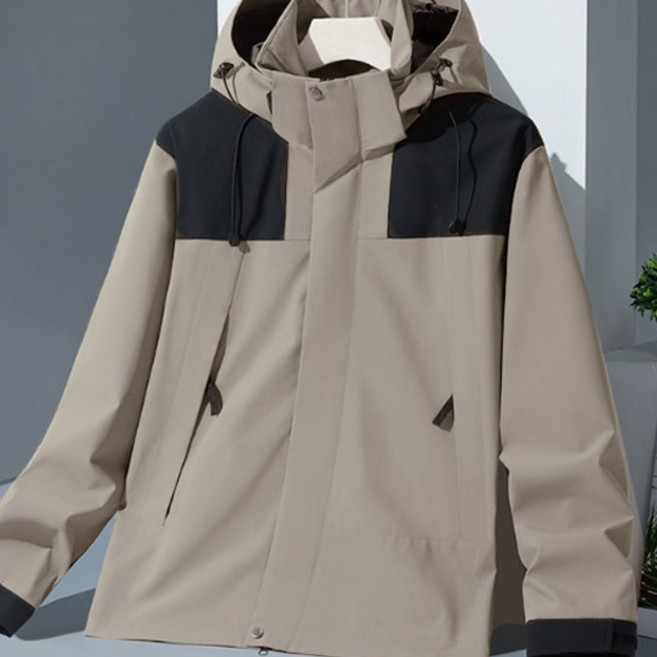 남녀공용 후드 탈 부착 아웃도어 자켓 봄 가을 등산 바람막이 WI191J
