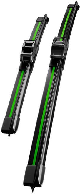 호환 현대 팰리세이드/더 뉴 팰리세이드(LX2) 2018-2024 와이퍼 초발수 저소음 자국 없음 전면 와이퍼 블레이드 2종 세트, 초록색, 팰리세이드/ 더뉴 팰리세이드(LX2) 2018-2024