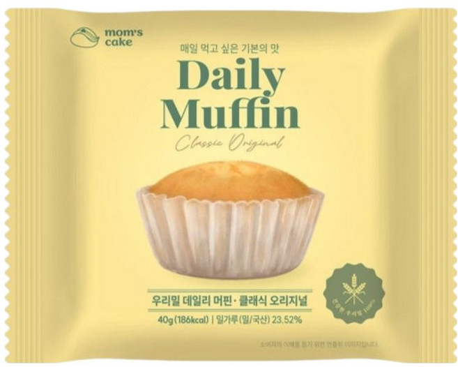 우리밀 데일리 머핀 오리지널, 18개, 40g