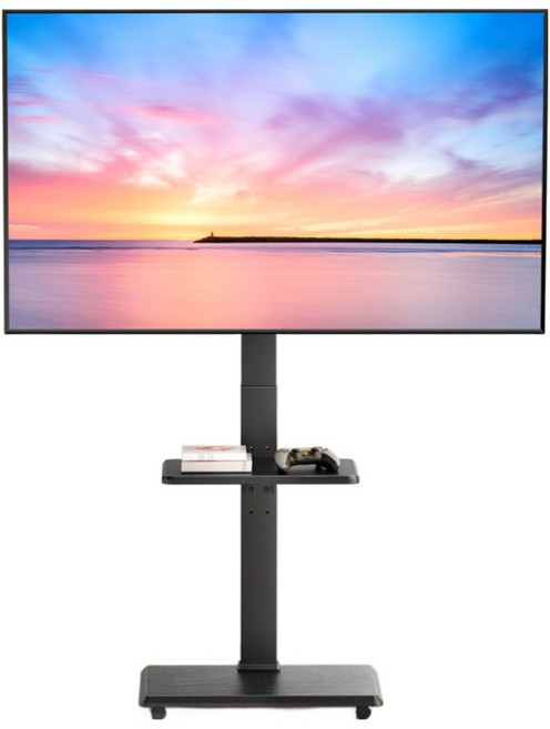 TV 스탠드 이동식 TV거치대 32-75인치 50KG 선반형 플로어 TV 스탠드, PCT01-2-GM-A02