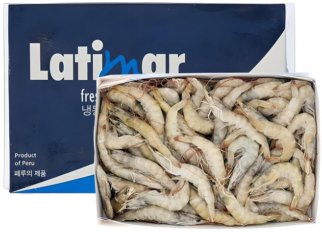 흰다리새우 5160 2kg 페루 대하 생새우 냉동새우, 1개