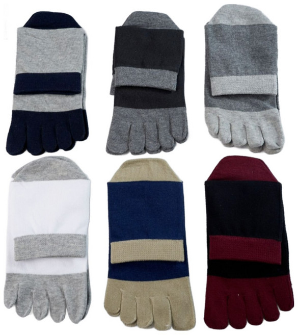 남성 발가락양말12켤레 면 땀흡수 무점예방 보풀방지