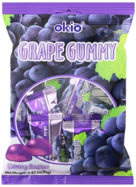 오키오 그레이프 구미 젤리, 80g, 36개