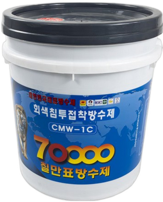 칠만표 침투접착방수제 균열 크랙 방수 보수제 CMW-1C 회색, 10kg, 1개