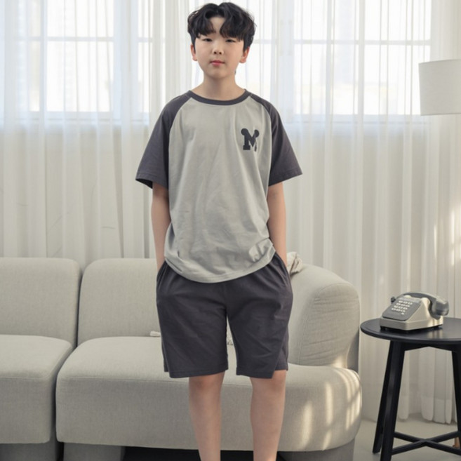 코코드림 남자 주니어 하이틴 청소년 여름 가을 홈웨어 반팔 긴팔 바지 세트 잠옷 파자마