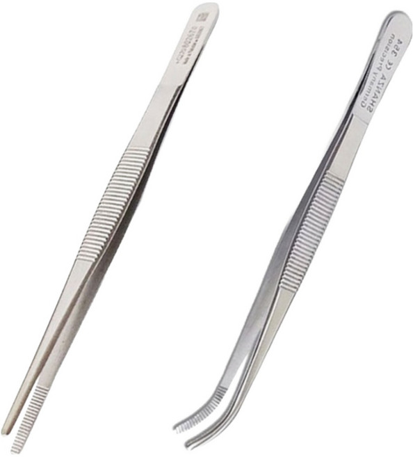 다육이 원예용핀셋 20cm 세트 [일자형 무구핀셋+곡선형 무구핀셋], 1개