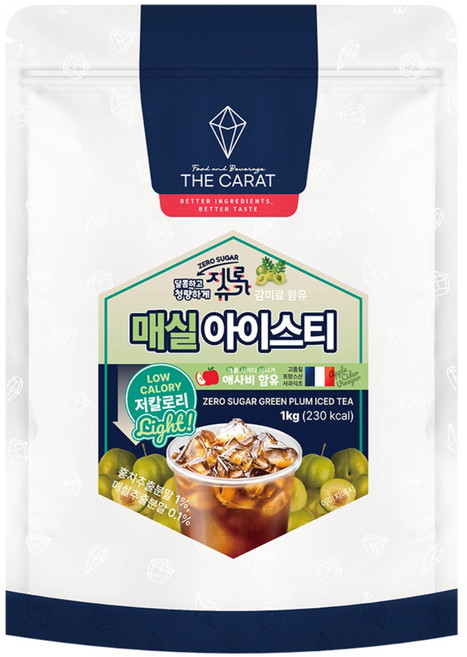 더캐럿 제로슈가 매실 아이스티 파우더 분말, 1kg, 1개, 1개입