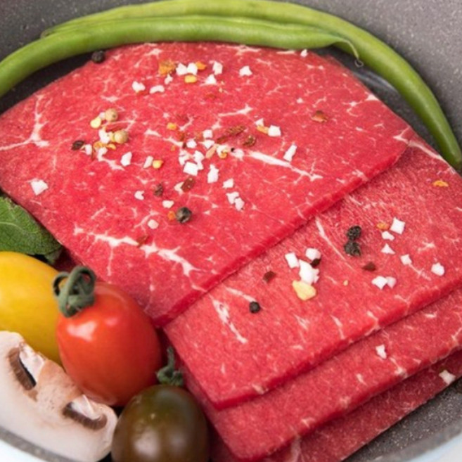 [쭌미트] 호주산 육포용 소고기 우둔살 1kg 진공포장 (생고기 냉동육), 10mm, 1개