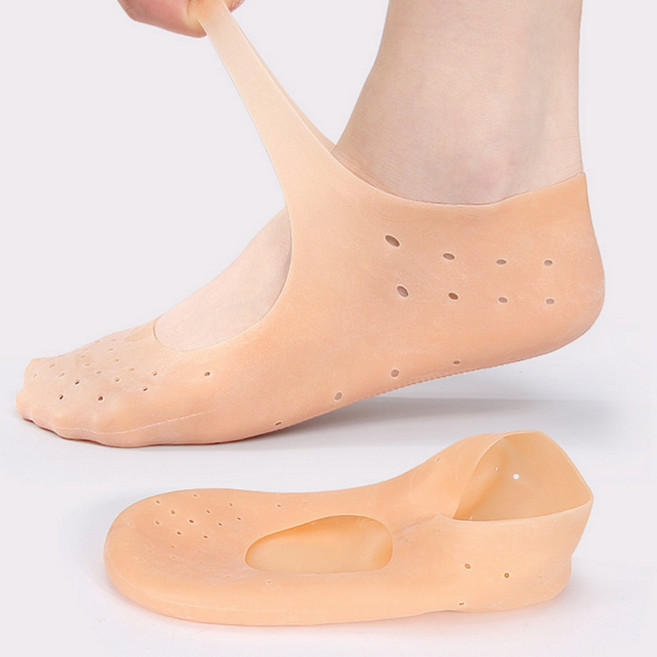 엑셀렉스 갈라지는 거친 뒤꿈치 발 각질 관리 보습 남녀공용 실리콘 양말 1+1