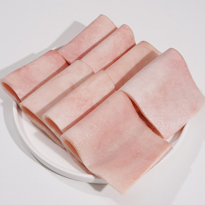 손질 돼지껍데기 한돈 돈피 생껍데기, 2개, 1kg