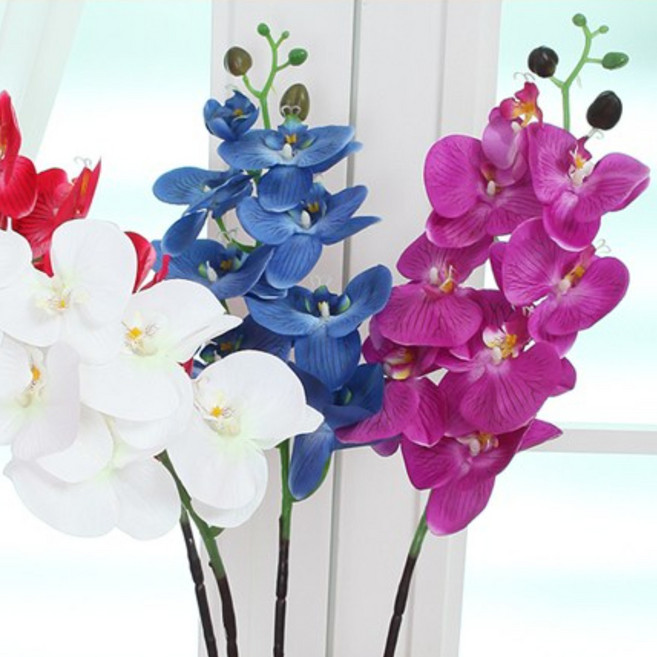 호가 리얼 호접란 조화 조화꽃 인테리어조화 인테리어소품 장식, 리얼호접란_퍼플