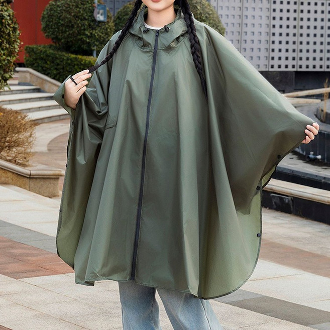 데일로엔 남자 여자 레인코트 판초우의 코트형 우비 파우치 세트