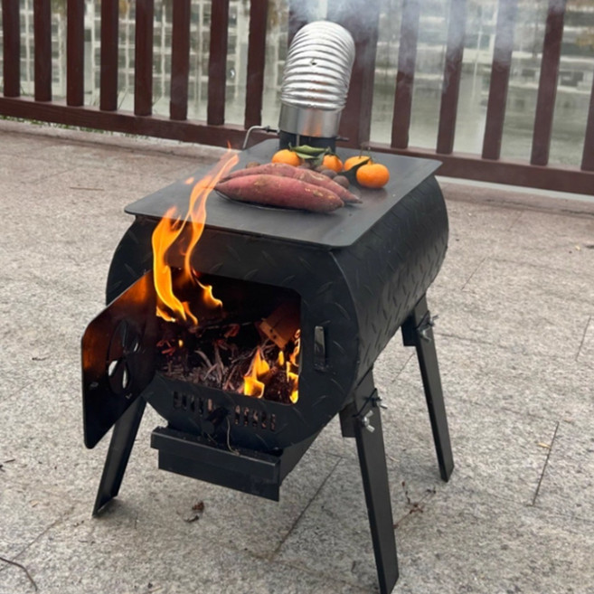 소형 화목난로 캠핑 농막 시골주택 전원주택 난방 화로대, 대형
