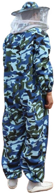 상하의 일체형 양봉옷 모자 장갑 포함 풀세트 벌초 벌옷, 1세트, 블루